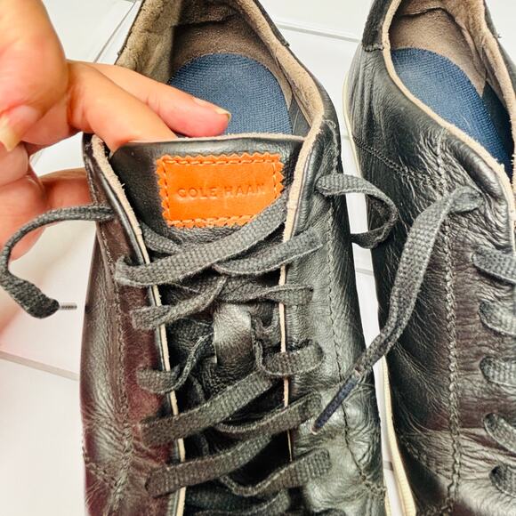 Cole Haan MINDI LACE-UP LEATHER SNEAKER IN BLACK Womens 10‎ - Picture 5 of 11